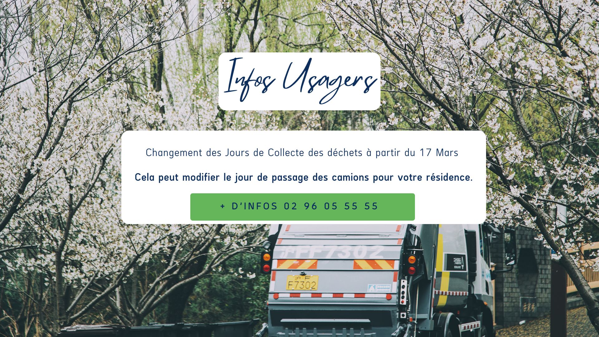 Les jours de collecte des déchets évoluent