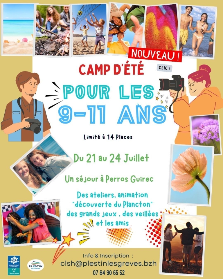 Cam d'été pour les 9/11 ans 