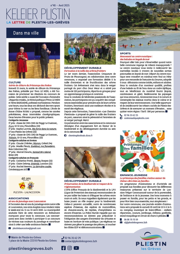 Keleier Plistin n°40 - Avril 2025