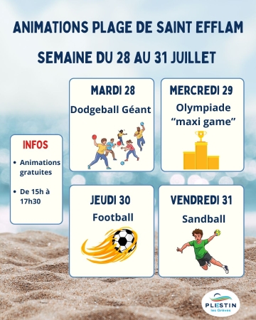 Animations de plage