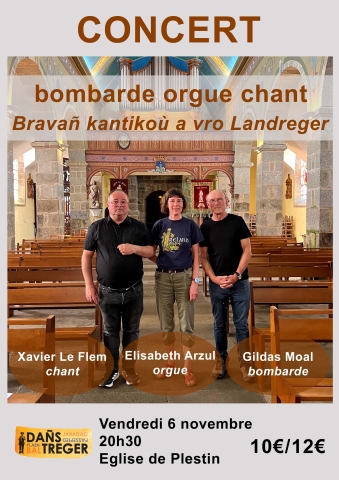 Concert de Gildas Moal, Elisabeth Arzul, Wavier LE Flem