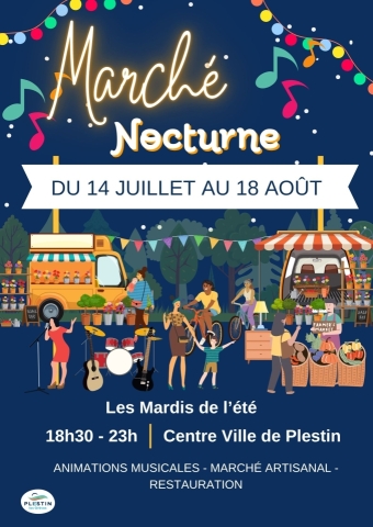 marché nocturne animé
